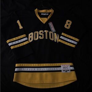 Black and Yellow Boston Hockey Jersey
